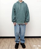 Q CUMBERS (キューカンバース)　BIG SILHOUETTE HOODIE / Dark celadon