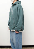 Q CUMBERS (キューカンバース)　BIG SILHOUETTE HOODIE / Dark celadon