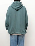 Q CUMBERS (キューカンバース)　BIG SILHOUETTE HOODIE / Dark celadon