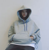 Q CUMBERS (キューカンバース)　BIG SILHOUETTE HOODIE / Grey