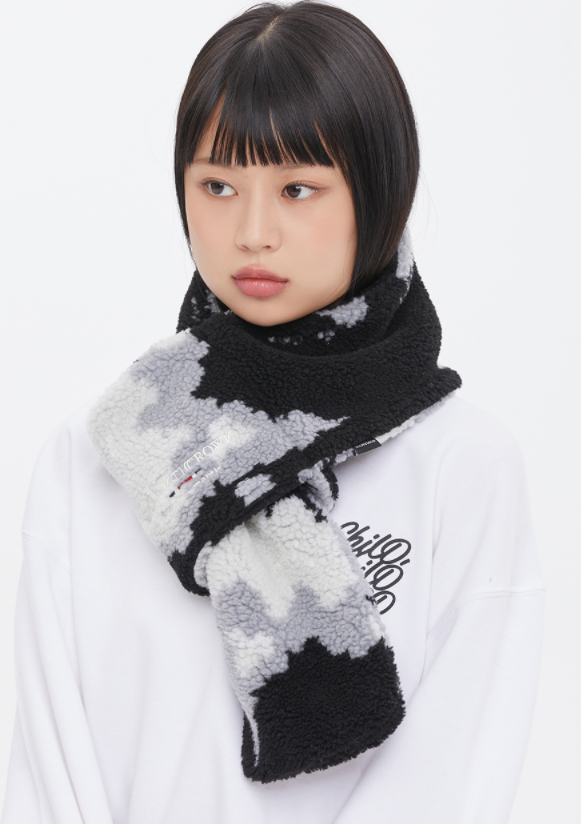 ロマンティッククラウン(ROMANTIC CROWN)  CLOUD FLEECE NECK WARMER_BLACK