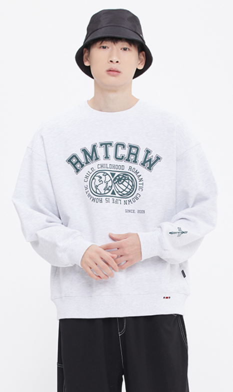 ロマンティッククラウン(ROMANTIC CROWN) RMTCRW HEAVYWEIGHT SWEAT SHIRT_LIGHT GRAY