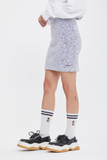 ロマンティッククラウン(ROMANTIC CROWN) BLENDING KNIT SKIRT_LIGHT BLUE