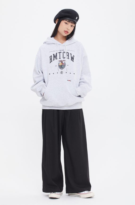 ロマンティッククラウン(ROMANTIC CROWN) RMTCRW EMBLEM HOOD_LIGHT GRAY