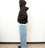 Q CUMBERS (キューカンバース)　DOUBLE HOODIE / Black