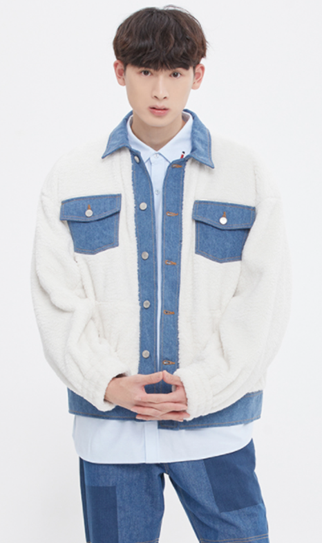 ロマンティッククラウン(ROMANTIC CROWN)  FLEECE TRUCKER JACKET_OATMEAL