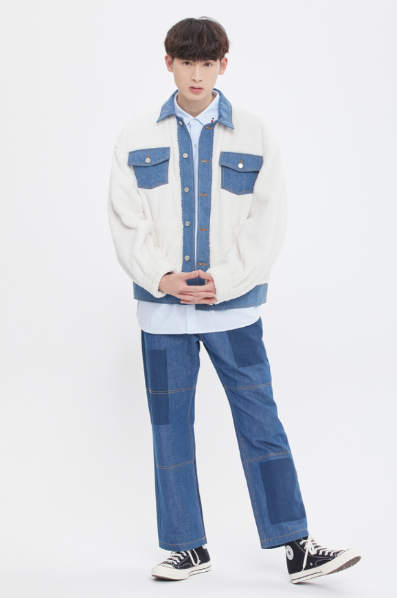 ロマンティッククラウン(ROMANTIC CROWN)  FLEECE TRUCKER JACKET_OATMEAL