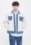 ロマンティッククラウン(ROMANTIC CROWN)  FLEECE TRUCKER JACKET_OATMEAL