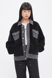 ロマンティッククラウン(ROMANTIC CROWN)  FLEECE TRUCKER JACKET_BLACK