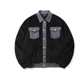 ロマンティッククラウン(ROMANTIC CROWN)  FLEECE TRUCKER JACKET_BLACK