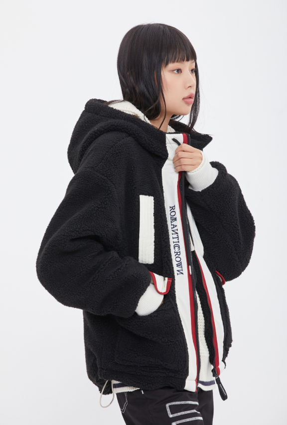 ロマンティッククラウン(ROMANTIC CROWN) HEAVY FLEECE JACKET_BLACK