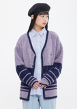 ロマンティッククラウン(ROMANTIC CROWN) LONG HAIR KNIT CARDIGAN_LIGHT GRAY