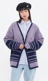 ロマンティッククラウン(ROMANTIC CROWN) LONG HAIR KNIT CARDIGAN_PURPLE