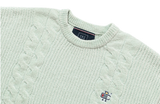 ロマンティッククラウン(ROMANTIC CROWN)  VELVET WAFFLE KNIT_LIGHT GREEN
