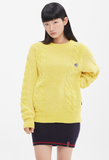 ロマンティッククラウン(ROMANTIC CROWN)  VELVET WAFFLE KNIT_YELLOW GREEN