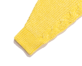 ロマンティッククラウン(ROMANTIC CROWN)  VELVET WAFFLE KNIT_YELLOW GREEN