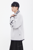 ロマンティッククラウン(ROMANTIC CROWN)  TURTLENECK HALF ZIP UP KNIT_LIGHT GRAY