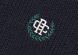 ロマンティッククラウン(ROMANTIC CROWN)  TURTLENECK HALF ZIP UP KNIT_NAVY
