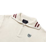 ロマンティッククラウン(ROMANTIC CROWN)  TURTLENECK HALF ZIP UP KNIT_OATMEAL