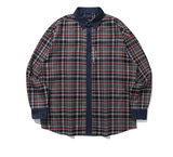 ロマンティッククラウン(ROMANTIC CROWN)   DENIM CHECK SHIRT_BURGUNDY
