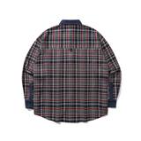 ロマンティッククラウン(ROMANTIC CROWN)   DENIM CHECK SHIRT_BURGUNDY
