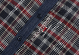 ロマンティッククラウン(ROMANTIC CROWN)   DENIM CHECK SHIRT_BURGUNDY