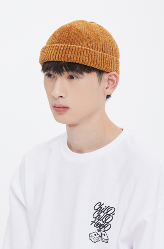 ロマンティッククラウン(ROMANTIC CROWN)  MINIMAL VELVET WATCH CAP_BROWN