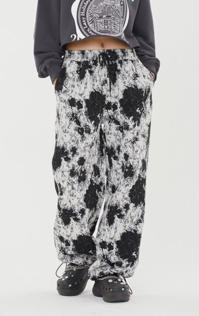 TARGETTO(ターゲット)  FLOWER JACQUARD JOGGER PANTS_BLACK