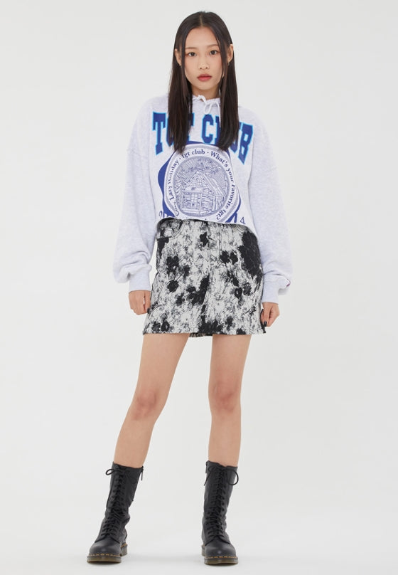 TARGETTO(ターゲット)  FLOWER JACQUARD MINI SKIRT_BLACK