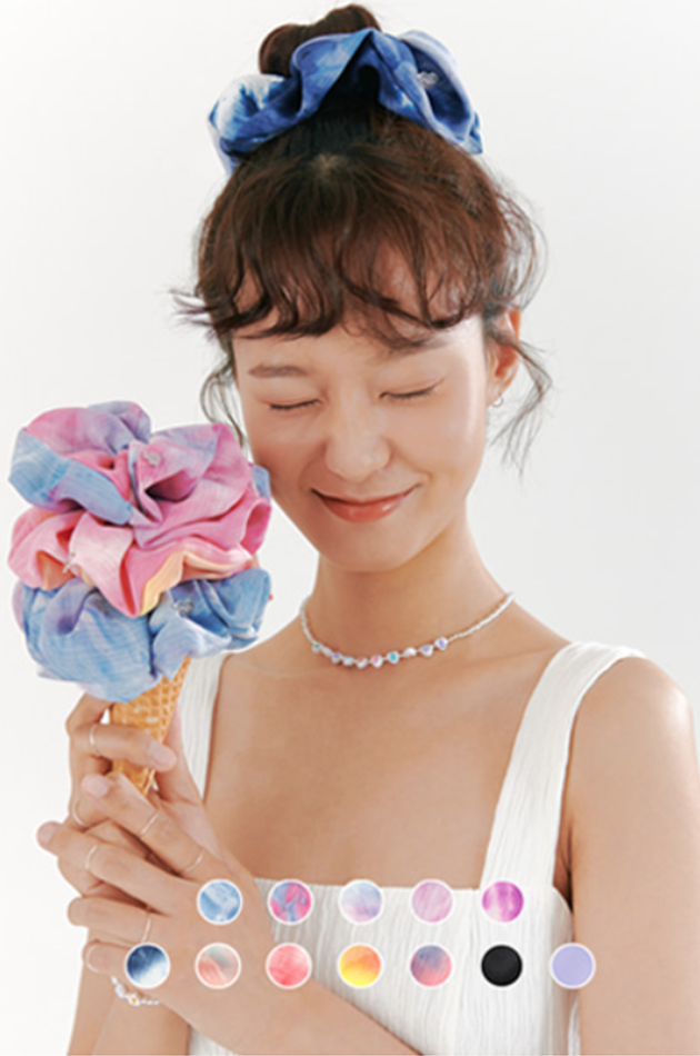 オルモストブルー(Almost Blue)  TIE DYE SCRUNCHIE