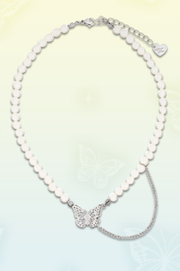オルモストブルー(Almost Blue)  BUTTERFLY PEARL CHOKER