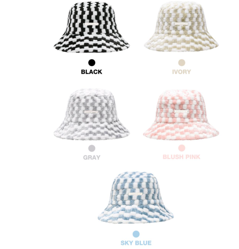 オルモストブルー(Almost Blue)  CHECKERBOARD BUCKET HAT
