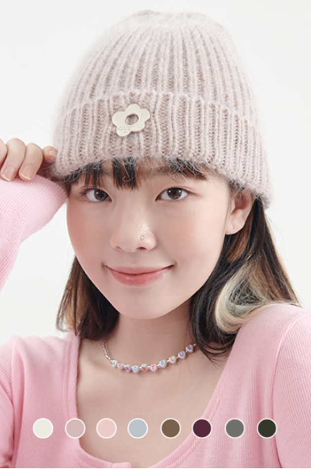 オルモストブルー(Almost Blue)  ANGORA BEANIE