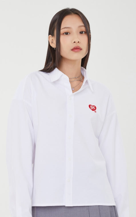 TARGETTO(ターゲット)  PLACKET SLIT SHIRTS_WHITE