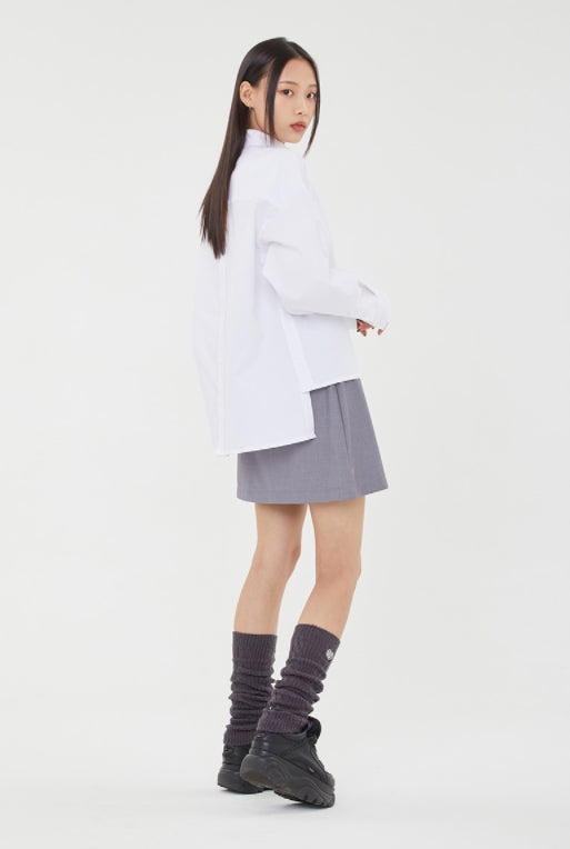 TARGETTO(ターゲット)  PLACKET SLIT SHIRTS_WHITE