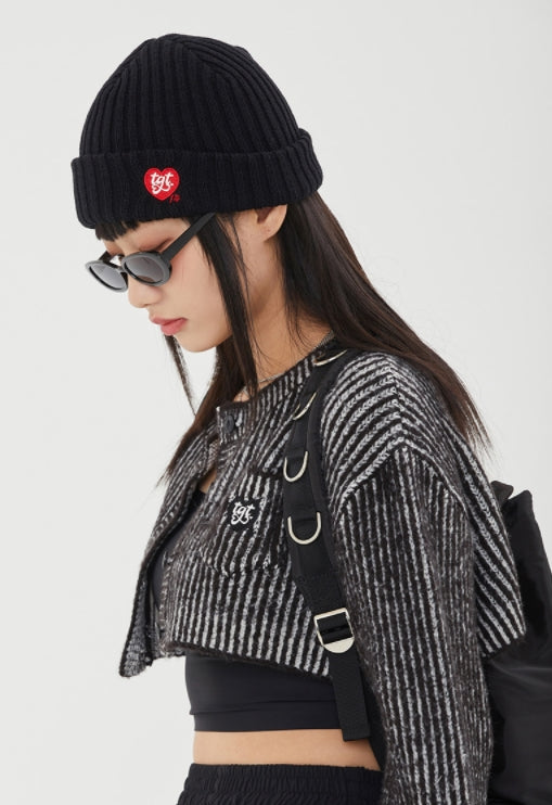 TARGETTO(ターゲット)  TWO TONE BOLERO CARDIGAN_BLACK