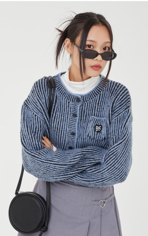 TARGETTO(ターゲット)  TWO TONE BOLERO CARDIGAN_LIGHT BLUE