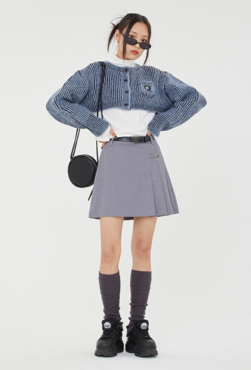 TARGETTO(ターゲット)  TWO TONE BOLERO CARDIGAN_LIGHT BLUE