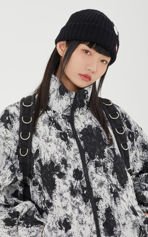 TARGETTO(ターゲット) FLOWER JACQUARD ZIP UP_BLACK