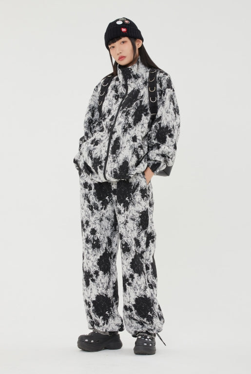 TARGETTO(ターゲット) FLOWER JACQUARD ZIP UP_BLACK