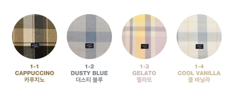 オルモストブルー(Almost Blue)  PLAIN CHECK MUFFLER