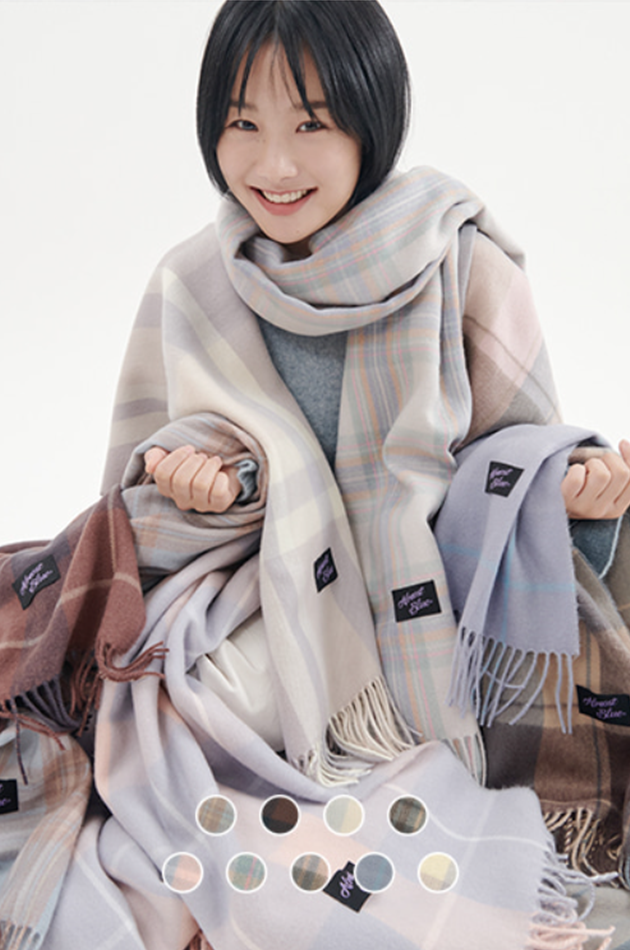 オルモストブルー(Almost Blue)  BLUSH CHECK MUFFLER