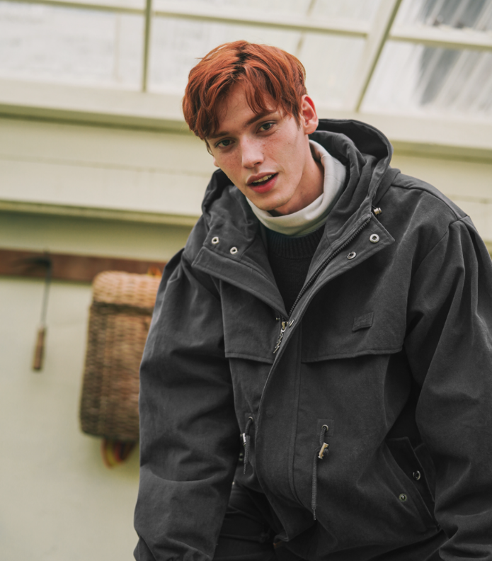 ダブルユーブイプロジェクト(WV PROJECT) Tom Hooded Jacket Charcoal MJOT7516