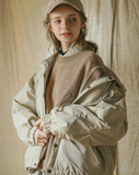 ダブルユーブイプロジェクト(WV PROJECT) Woven Hooded Coach Jacket Beige JIOT7540