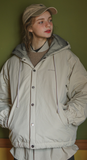 ダブルユーブイプロジェクト(WV PROJECT) Woven Hooded Coach Jacket Beige JIOT7540