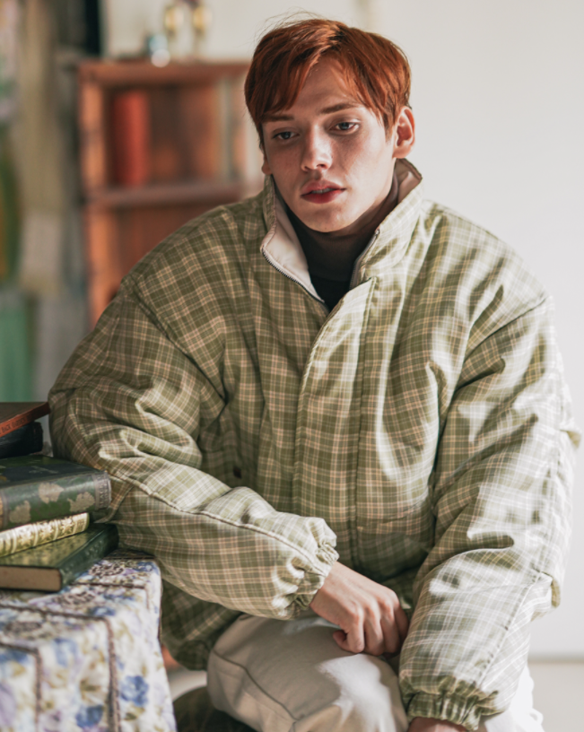 ダブルユーブイプロジェクト(WV PROJECT) Mu Check Jumper Light Khaki MJOT7541