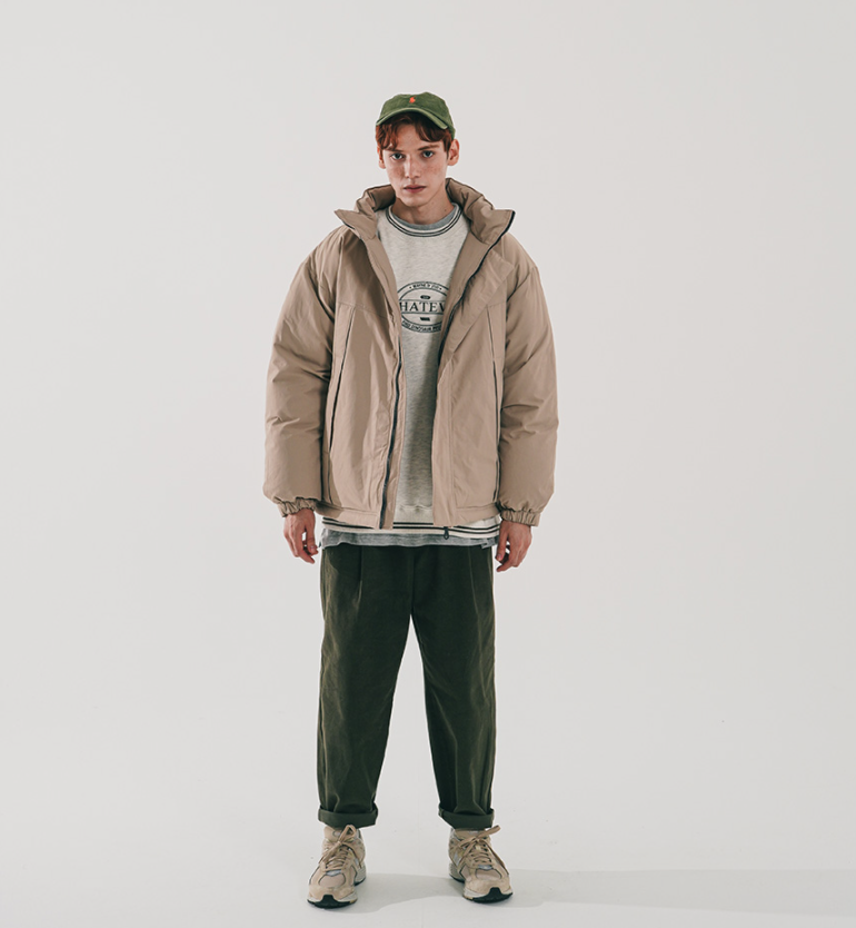 ダブルユーブイプロジェクト(WV PROJECT) Monster duck down parka Gray Beige JJOT7521