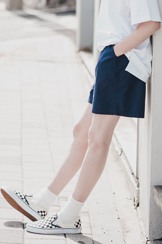 ダブルユーブイプロジェクト(WV PROJECT) Millennial Banding Short Pants Navy CJSP7495