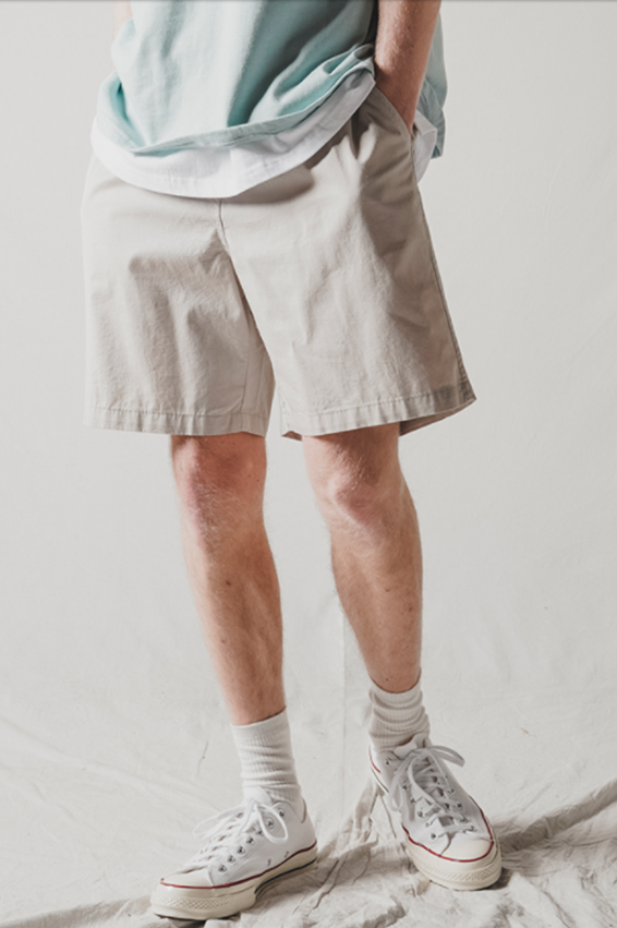 ダブルユーブイプロジェクト(WV PROJECT) Millennial Banding Short Pants Gray Beige CJSP7495