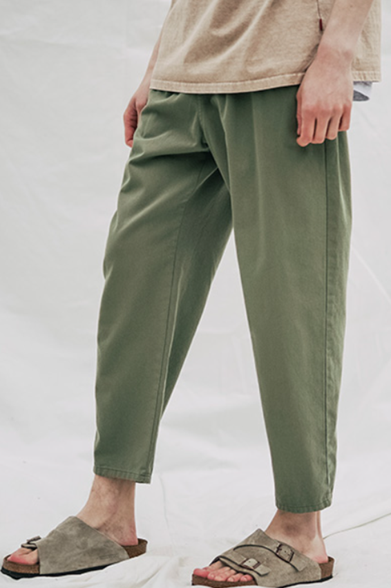 ダブルユーブイプロジェクト(WV PROJECT) Plain (Summer) Cotton Banding Pants Khaki CJLP7509